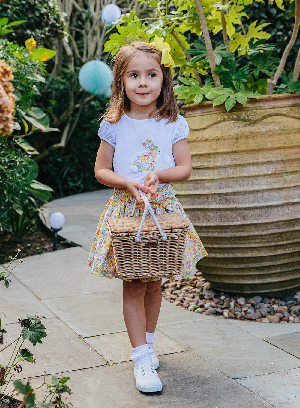 Bow Skirt in Buttercup Betsy