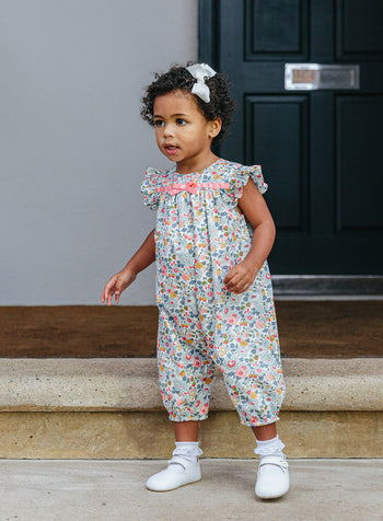 Little Betsy Frill Sleeve Romper