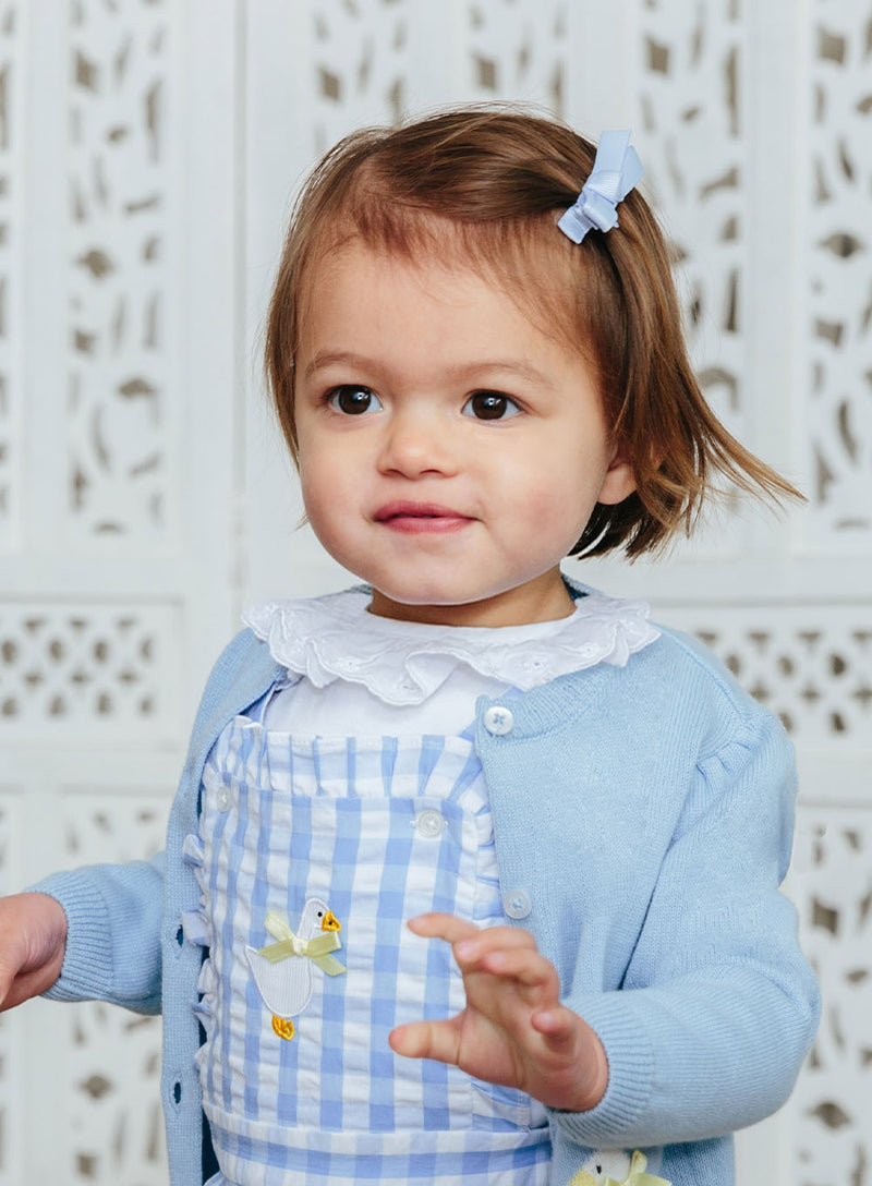 Small Bow Hair Clip in Bluebell