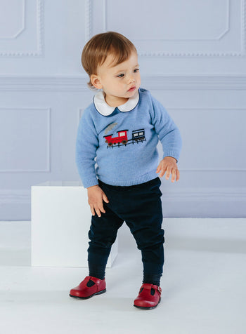 Little Thomas Sweater in Mid Blue