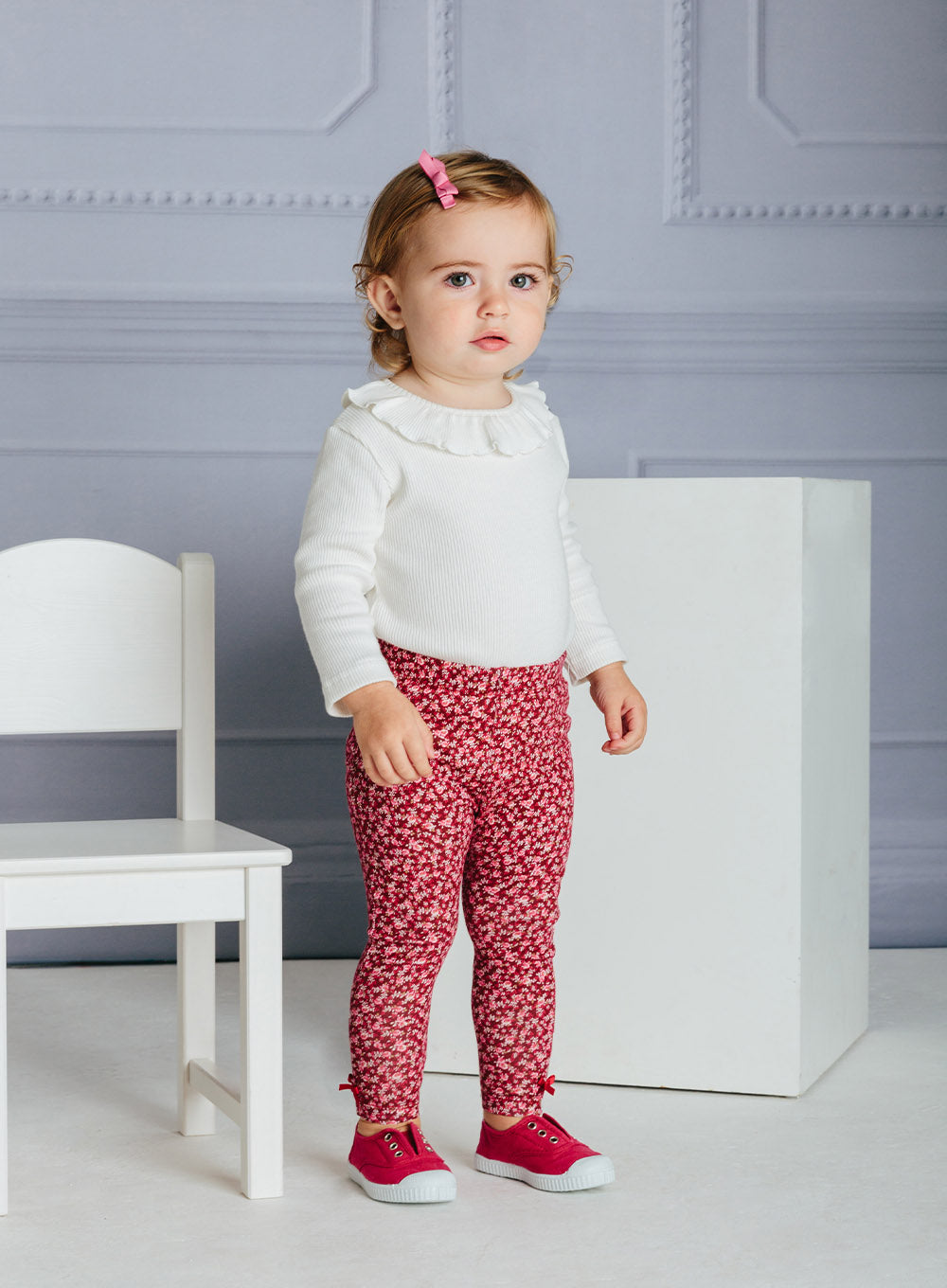 Little Louise Leggings in Berry Floral