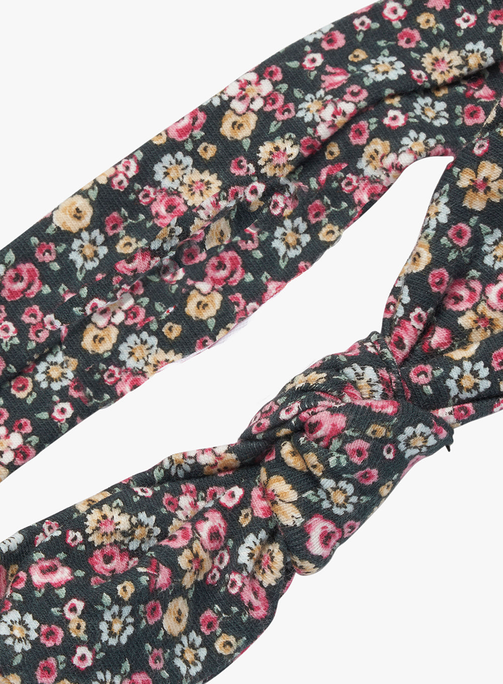 Louise Jersey Bow Headband in Green Floral