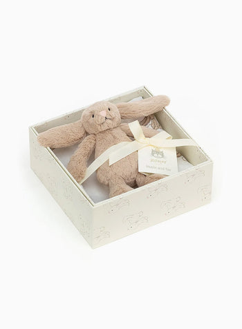 Jellycat Bashful Bunny Gift Set in Beige