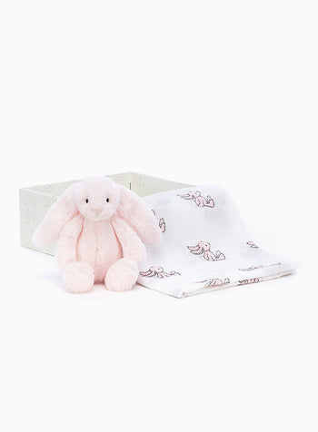 Jellycat Bashful Bunny Gift Set in Pink