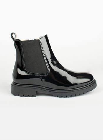 Hampton Classics Belvedere Ankle Boot in Black Patent