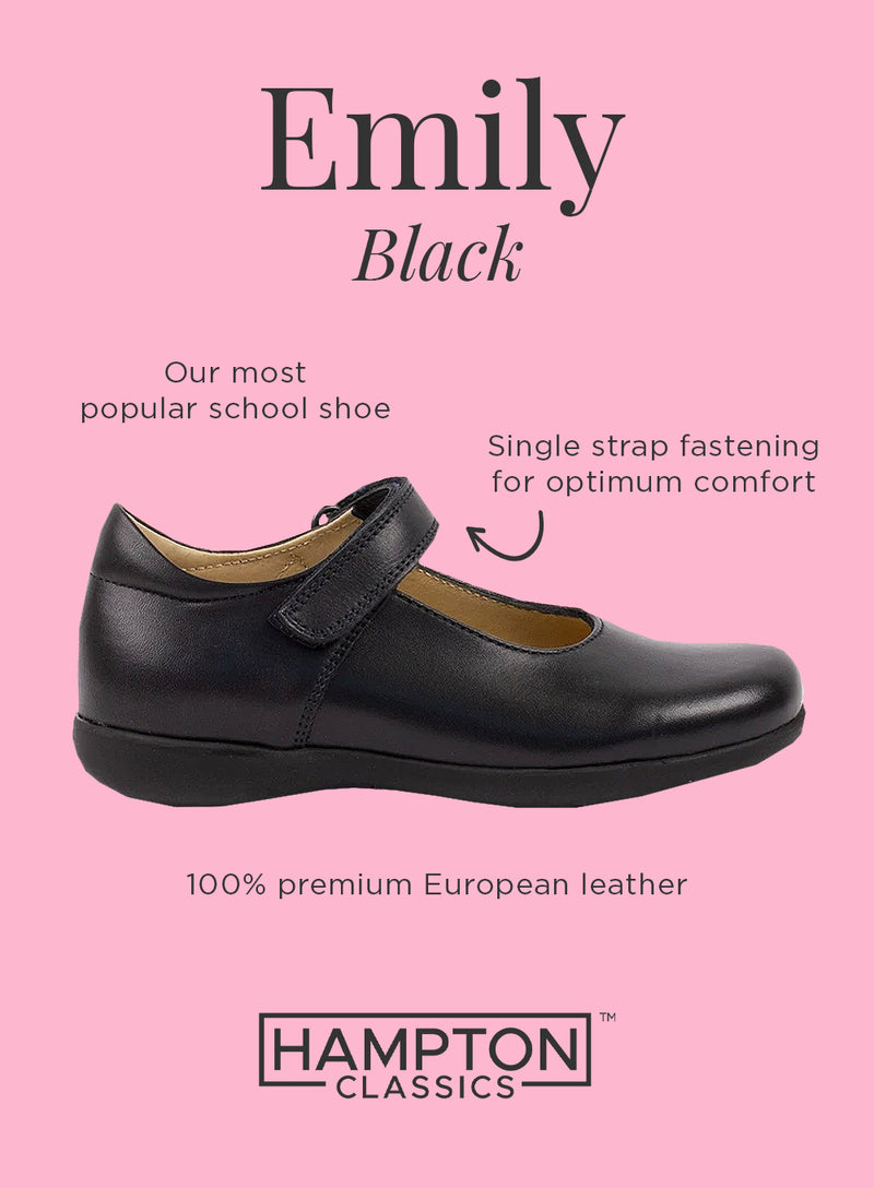 Hampton Classics Emily School Shoes in Black