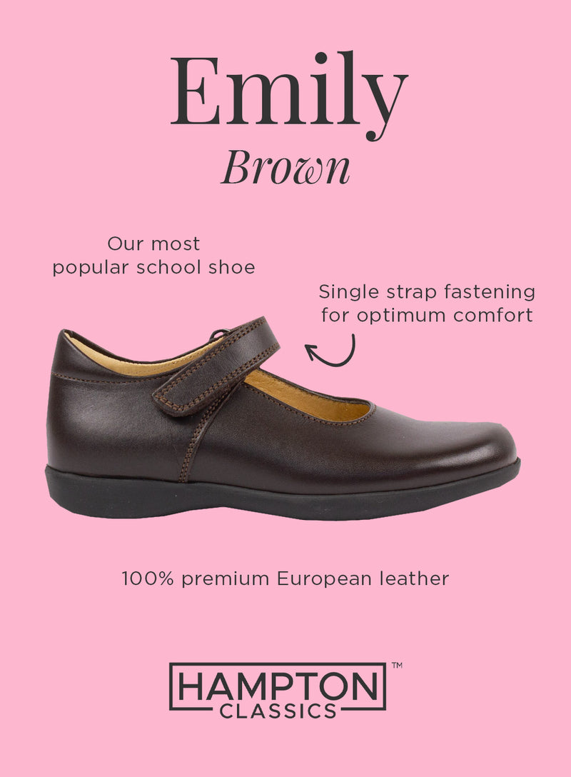 Hampton Classics Emily School Shoes in Brown