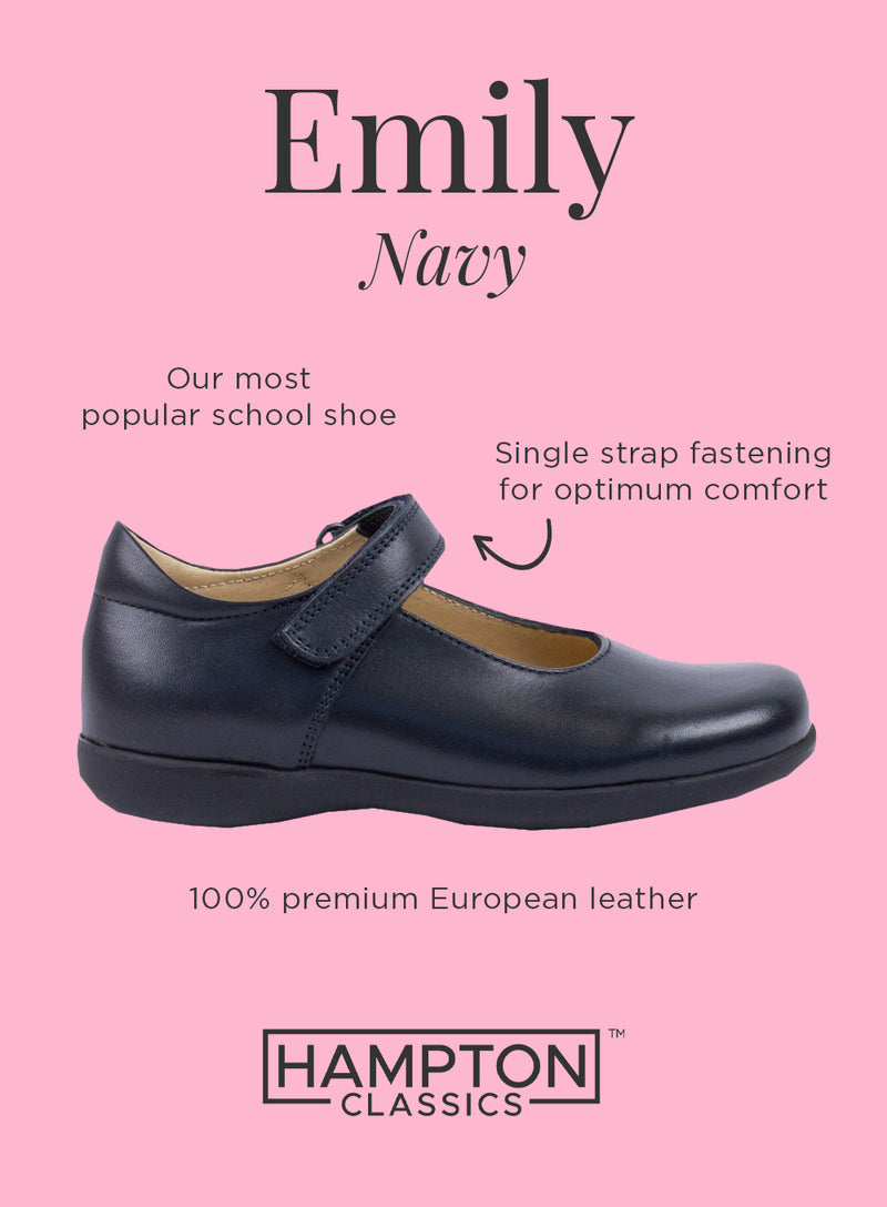 Hampton Classics Emily School Shoes in Navy