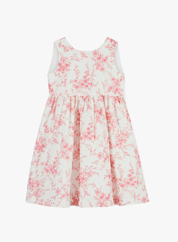 Maeva Big Bow Dress in Mid Pink Floral