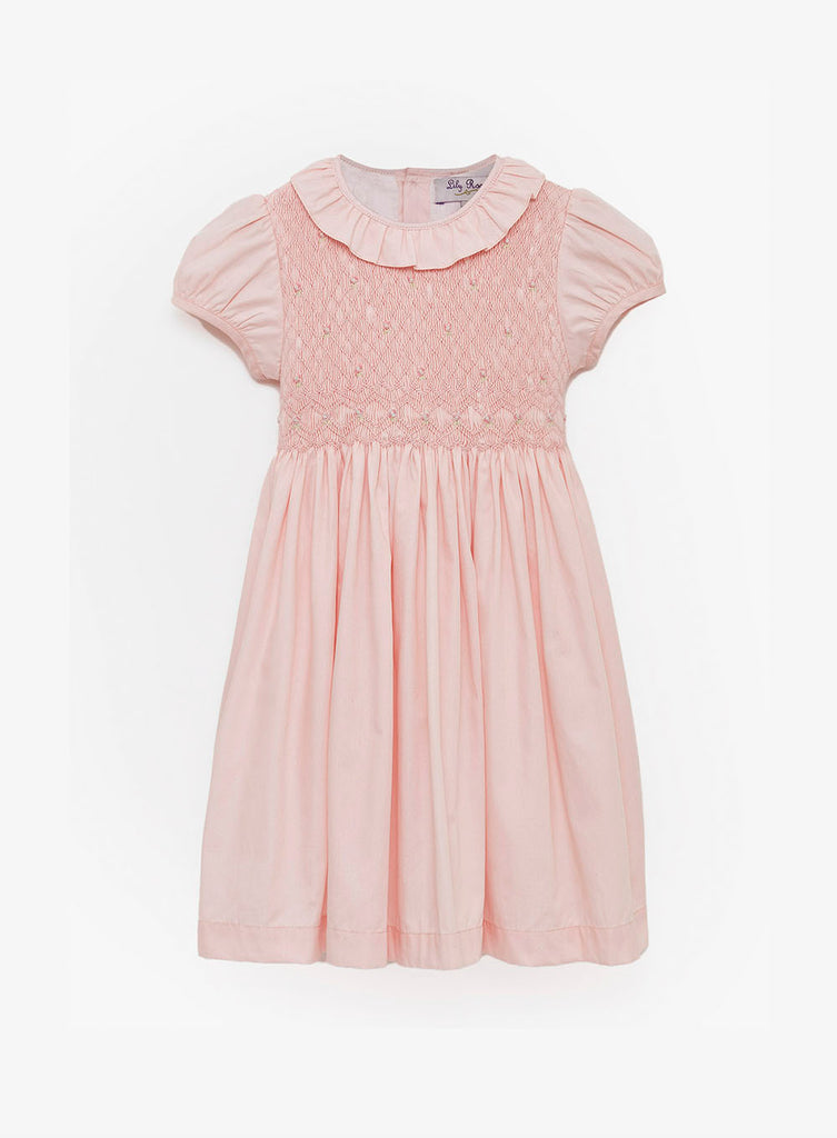 Girls Rose Hand Smocked Willow Dress in Pink | Trotters – Trotters ...