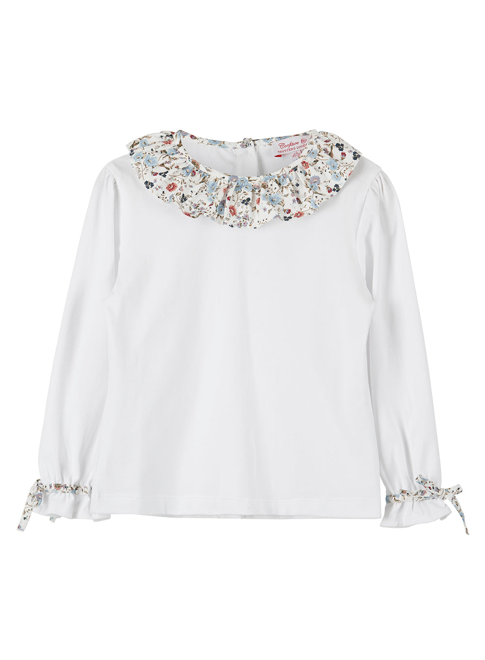 Bella Jersey Top in Blue Floral Bird