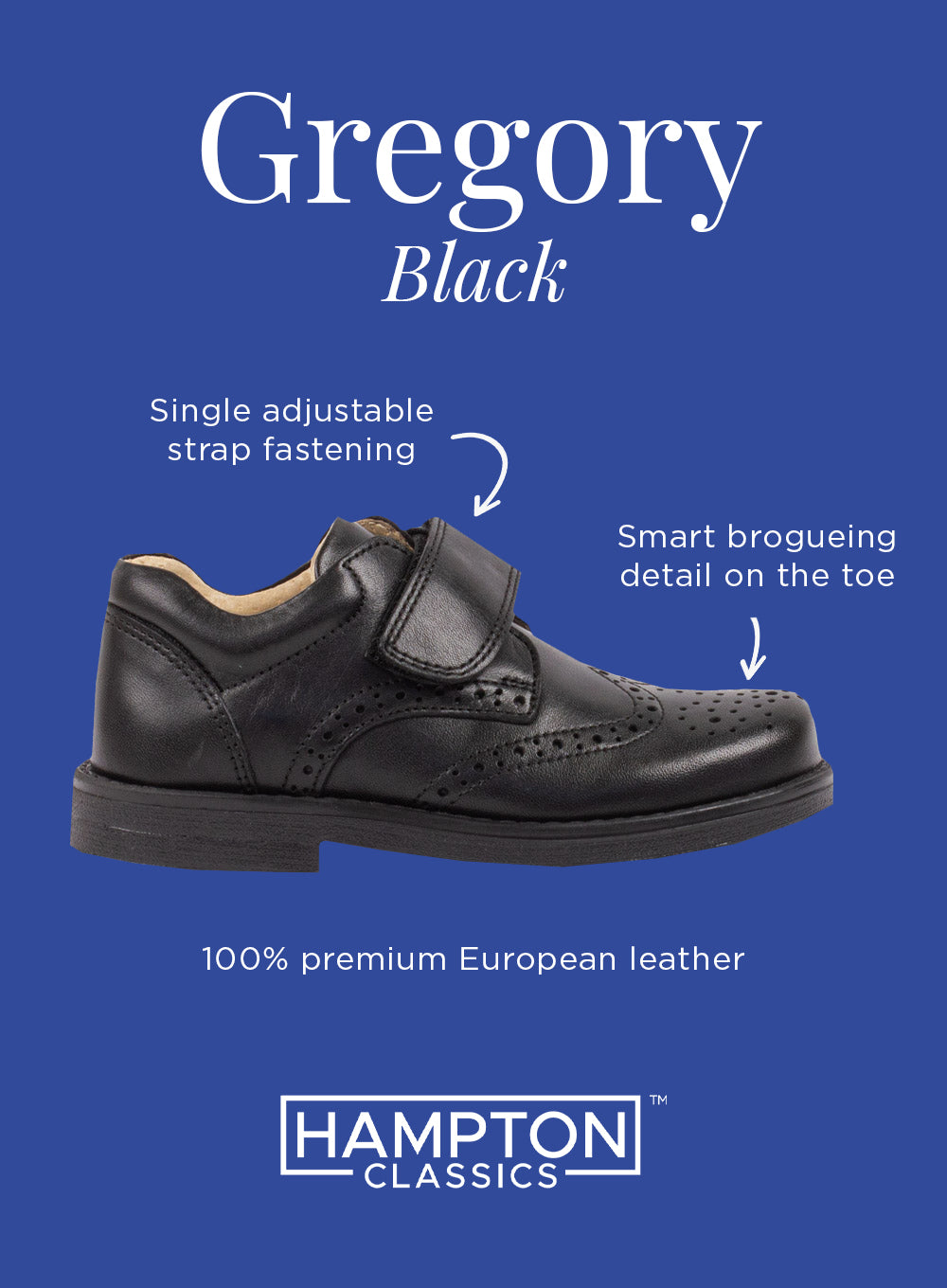 Hampton Classics Gregory School Shoes in Black