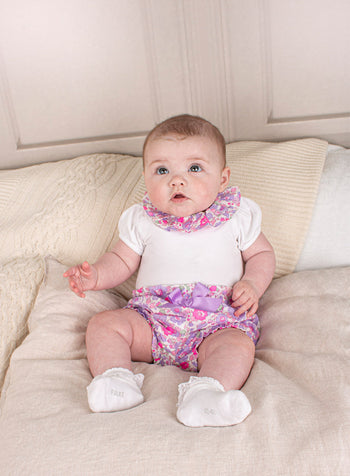 Little Short Sleeved Willow Bodysuit in Lilac Betsy