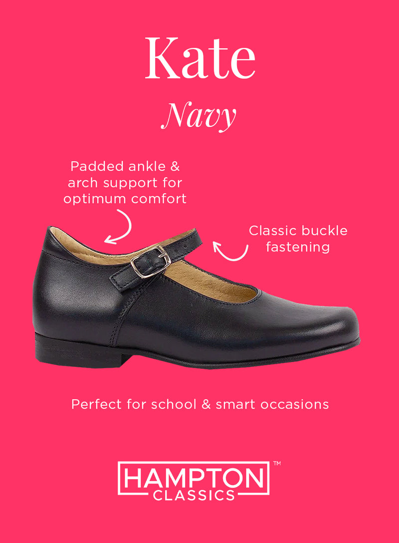 Hampton Classics Kate School Shoes in Navy