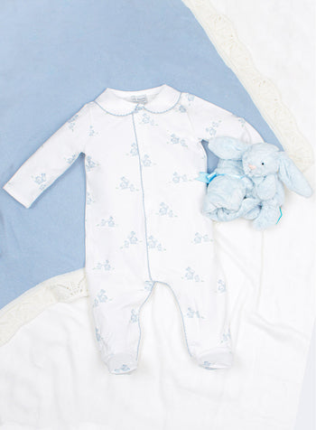 Little Bunny Onesie in Pale Blue