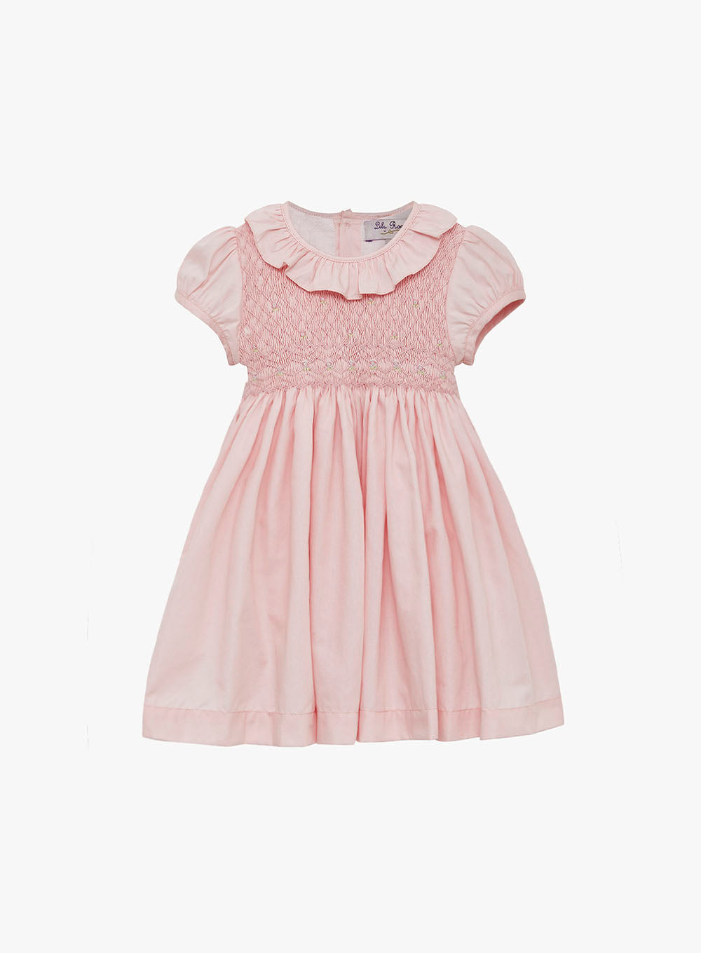 Little Willow Rose Hand Smocked Dress in Pink