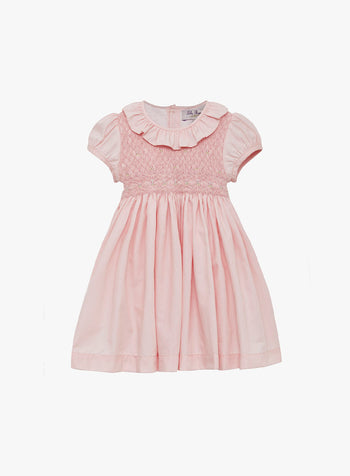 Baby Willow Rose Hand Smocked Dress in Pink
