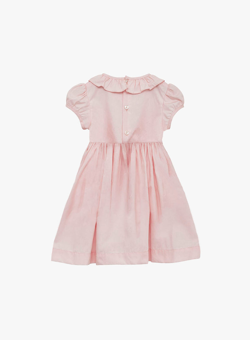 Baby Willow Rose Hand Smocked Dress in Pink