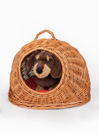 Pet Basket with Sausage Dog