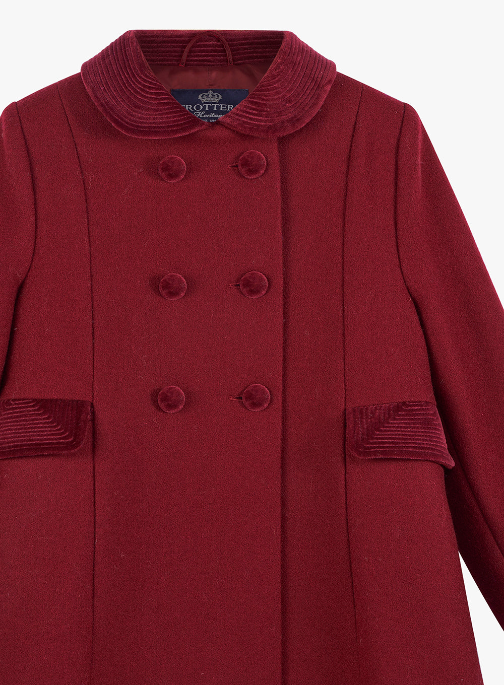 Trotters Heritage Girls' Classic Coat in Burgundy | Trotters London ...