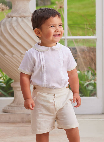 The Little Rupert Set in Oatmeal/White