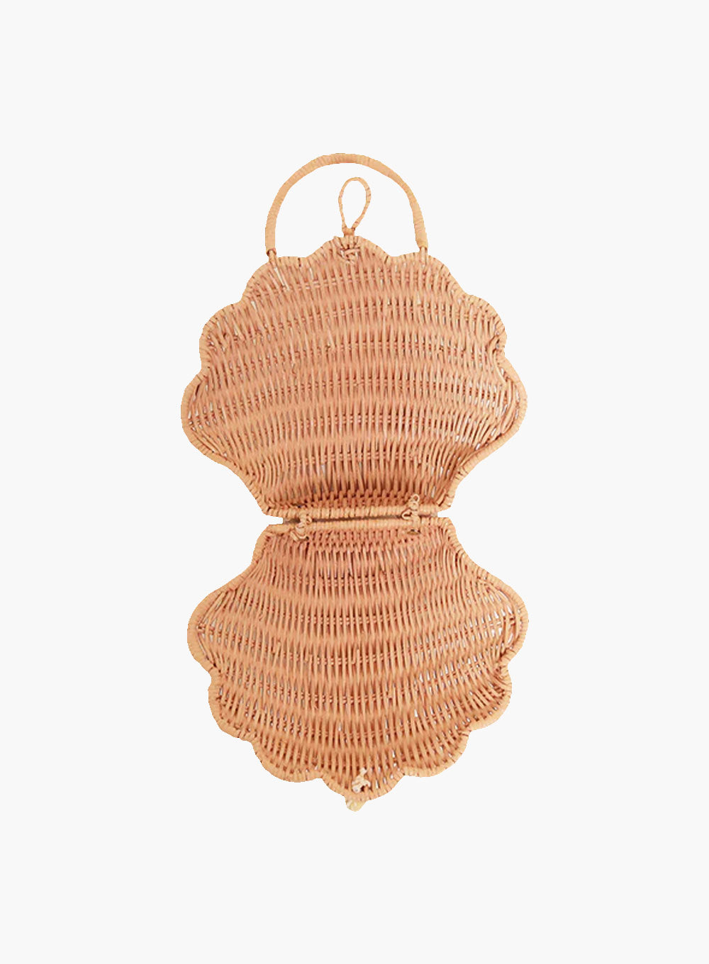Olli Ella Rattan Shell Bag in Rose Trotters Childrenswear USA