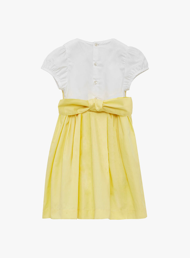Rose Hand Smocked Dress in Lemon