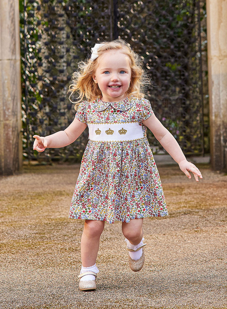 Limited Edition Little Lilibet Smocked Crown Dress