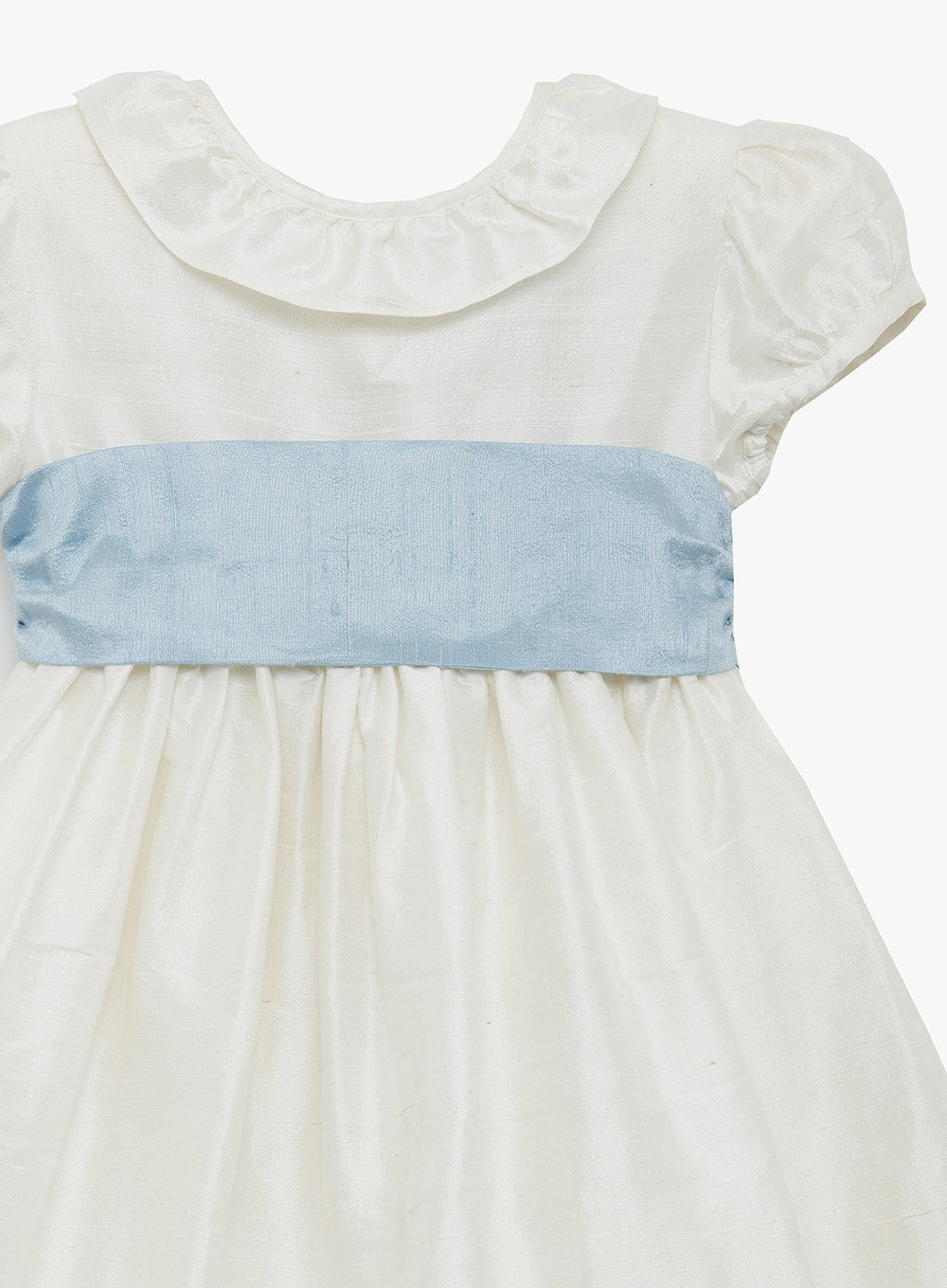 Victoria Dress in Ivory/Blue