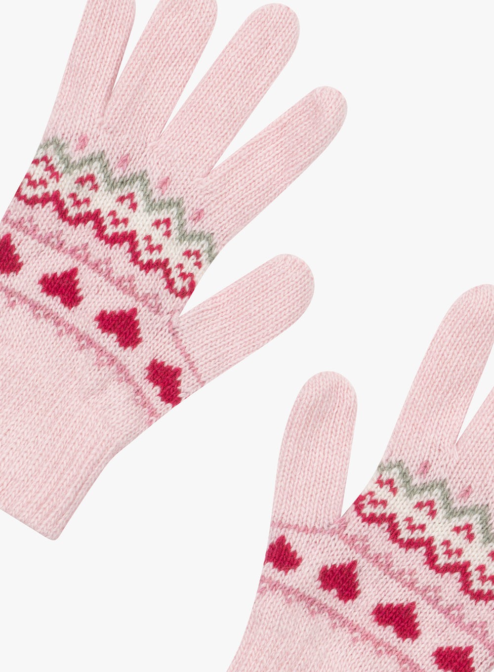 Chelsea Clothing Company Gloves Fair Isle Gloves in Pink