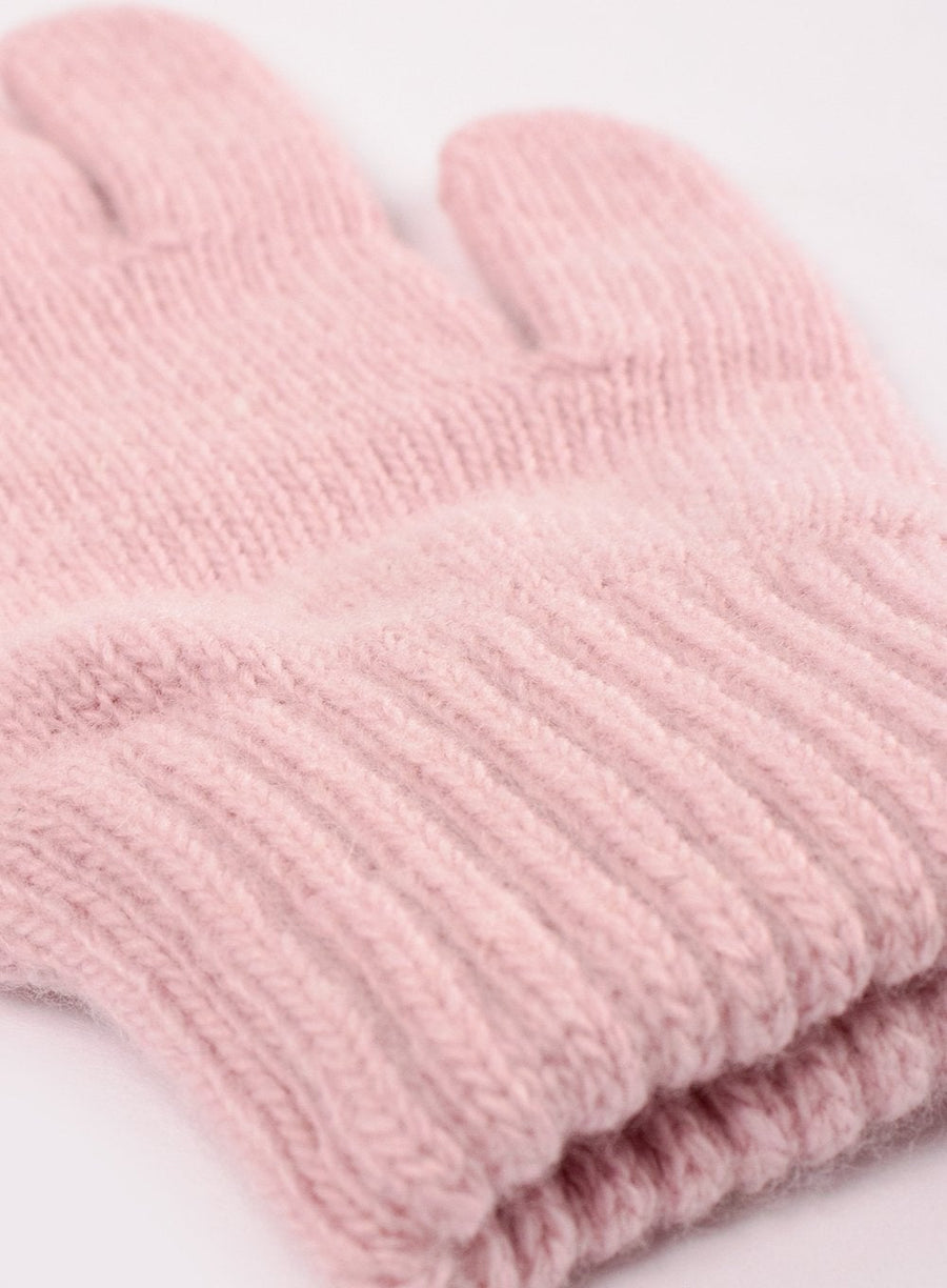 Children's Pink Cashmere Mix Winter Gloves | Trotters