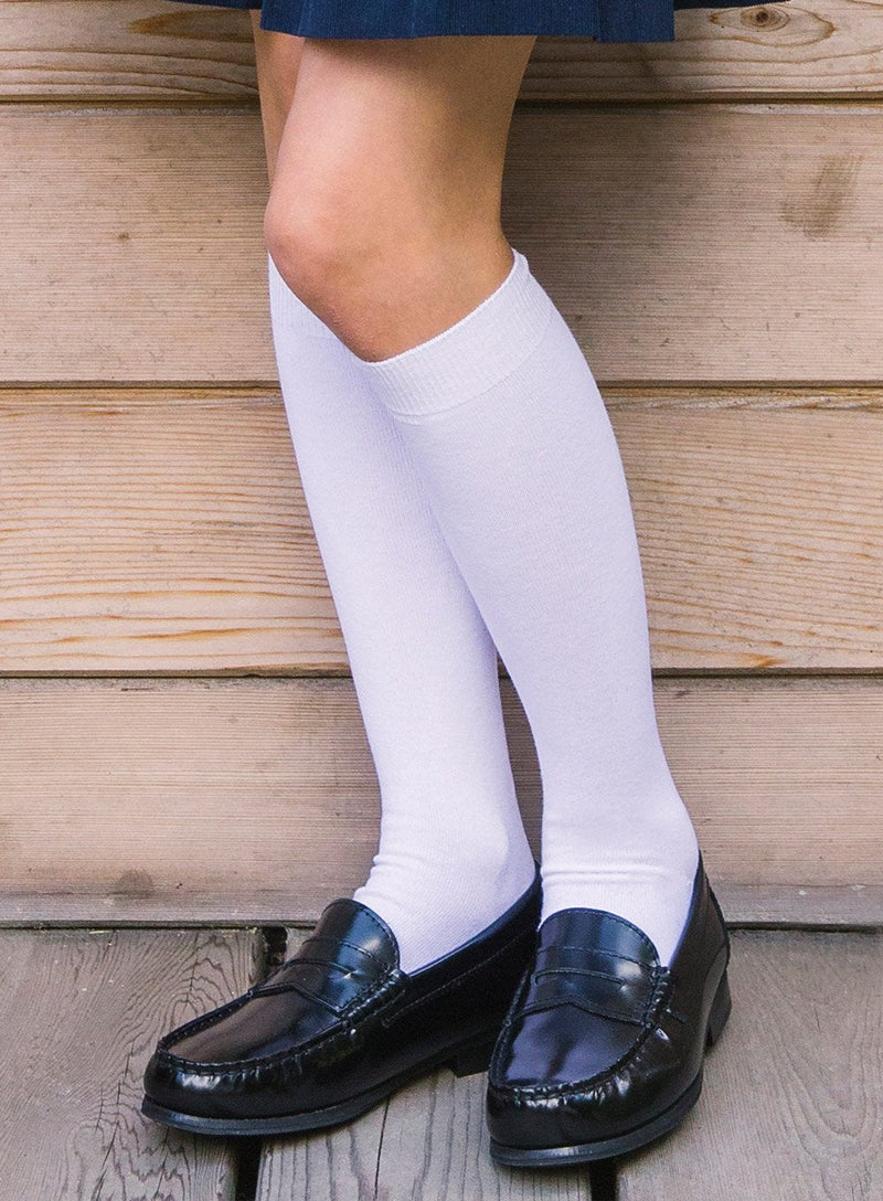 Knee High Socks in White UK 2.5|EU 35 - UK 6|EU 39