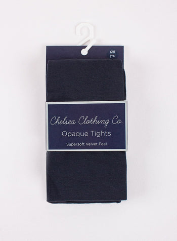 Chelsea Clothing Company Tights Opaque Tights in Navy