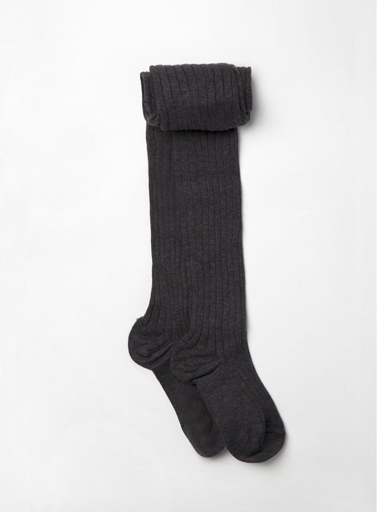 Charcoal Ribbed Tights | Trotters Childrenswear – Trotters ...