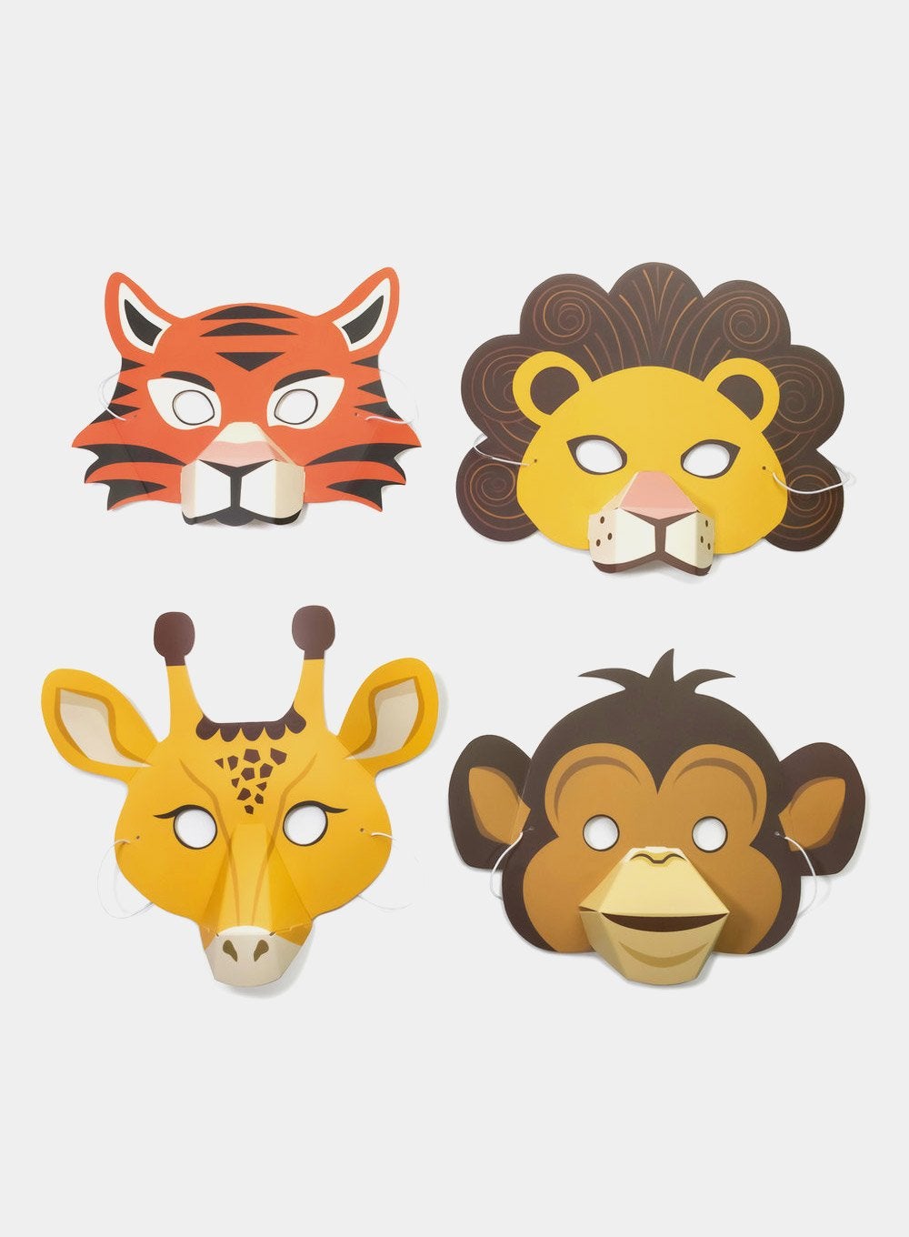 Children Create Your Own Jungle Animal Masks Toy