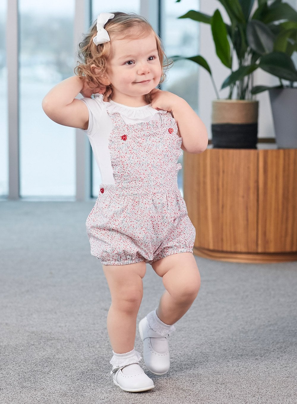 Confiture Bib Shorts Little Ophelia Frilly Bib Shorts - Trotters Childrenswear