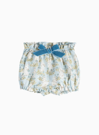 Little Bow Bloomers in Blue Fluffy Bunny