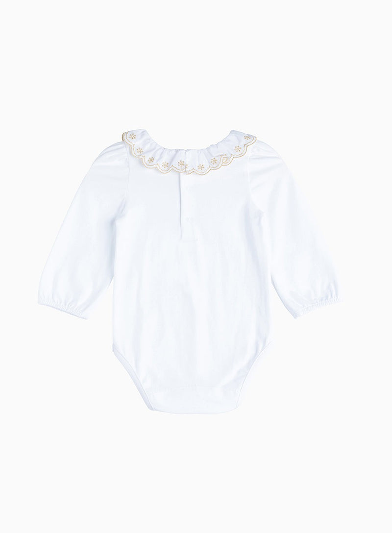 Confiture Body Little Long Sleeved Elsa Body in White/Gold