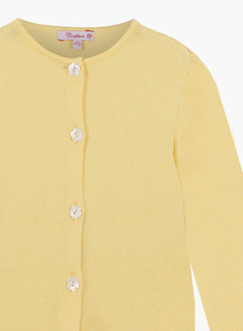 Confiture Cardigan Pretty Button Cardigan in Yellow