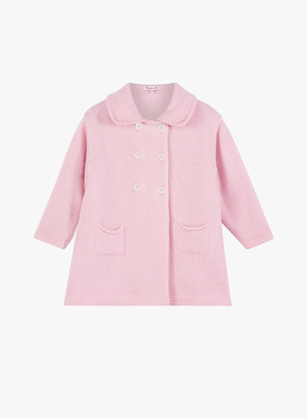 Confiture Coat Little Alexandra Knitted Coat in Pale Pink