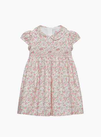 Confiture Dress Baby Catherine Smocked Dress in Pink Rose