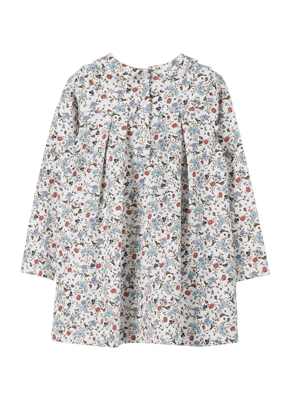 Confiture Bella Jersey Dress in Blue Floral Bird | Trotters London ...