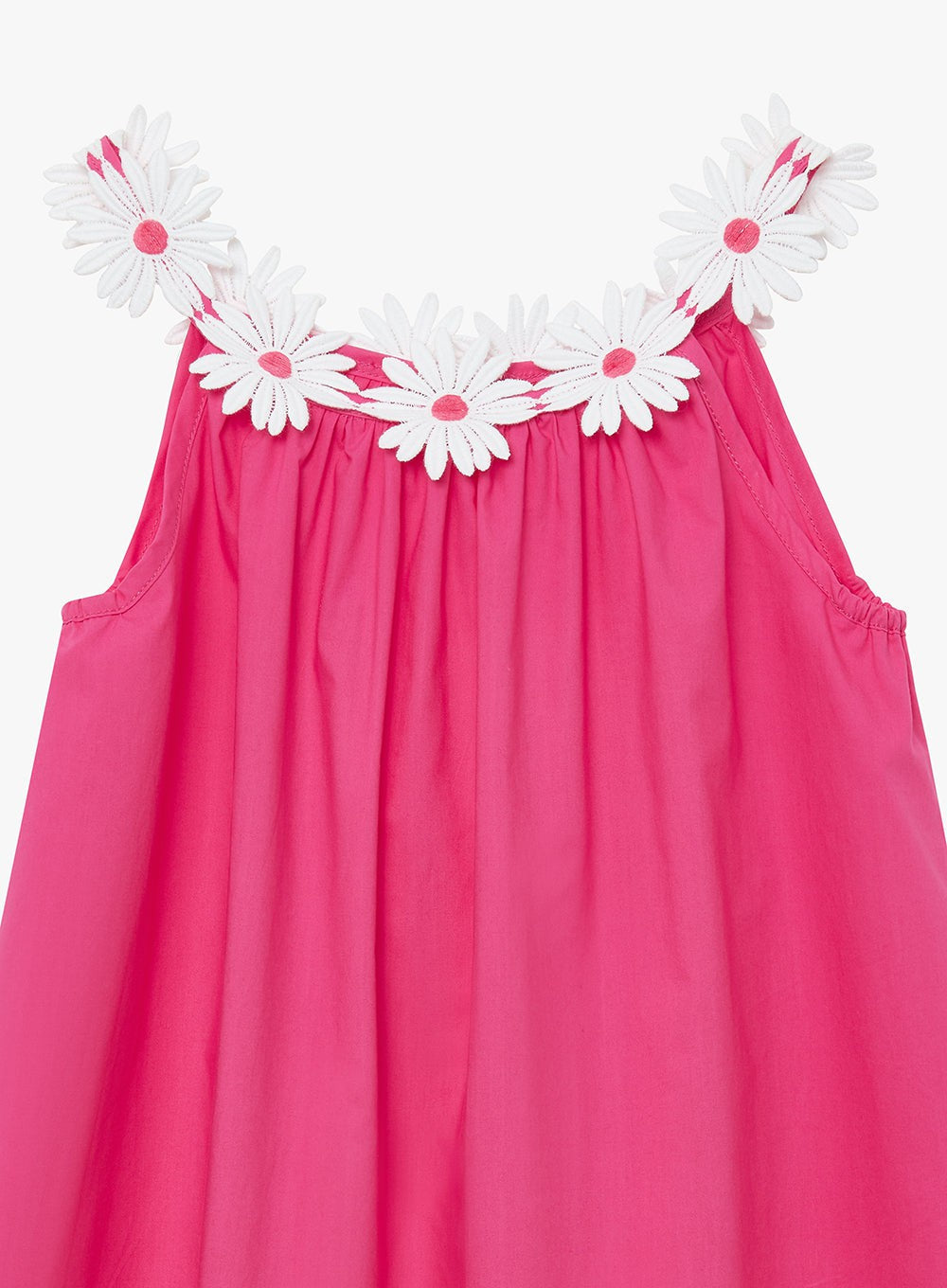 Confiture Dress Broderie Daisy Dress in Bright Pink