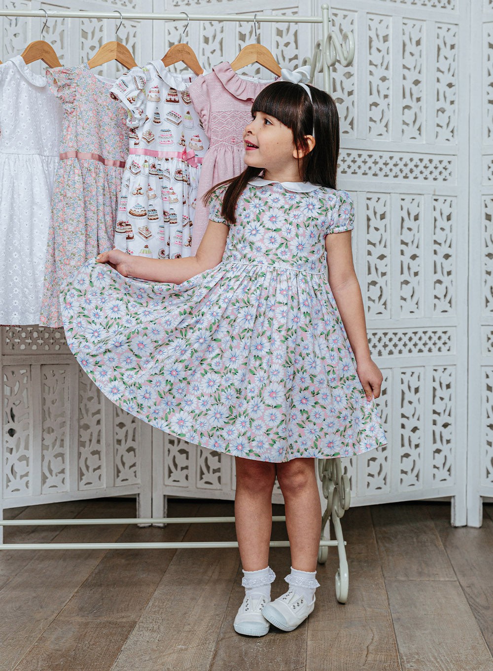 Confiture Dress Catherine Daisy Dress in Pink Daisy