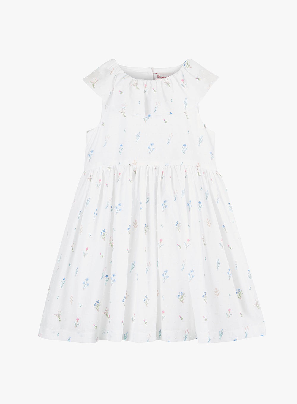Girls Frances Willow Sun Dress in White Floral | Trotters