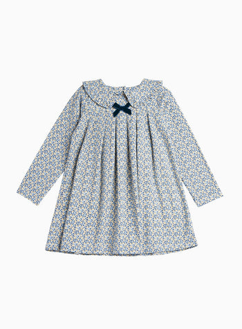 Confiture Dress Layla Pretty Collar Dress in Blue Floral
