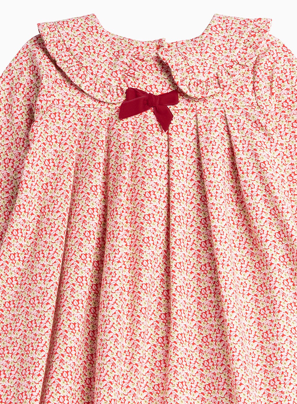 Confiture Dress Layla Pretty Collar Dress in Pink Red Floral