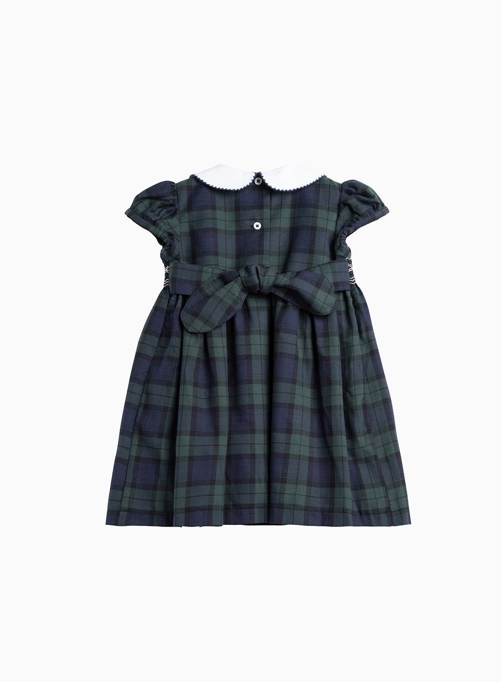 Confiture Dress Little Charlotte Smocked Dress in Navy Tartan