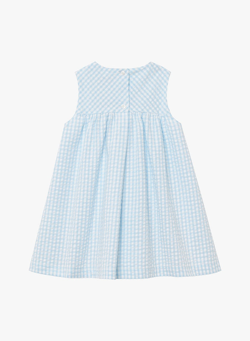 Confiture Dress Little Jemima Pinafore in Pale Blue Gingham