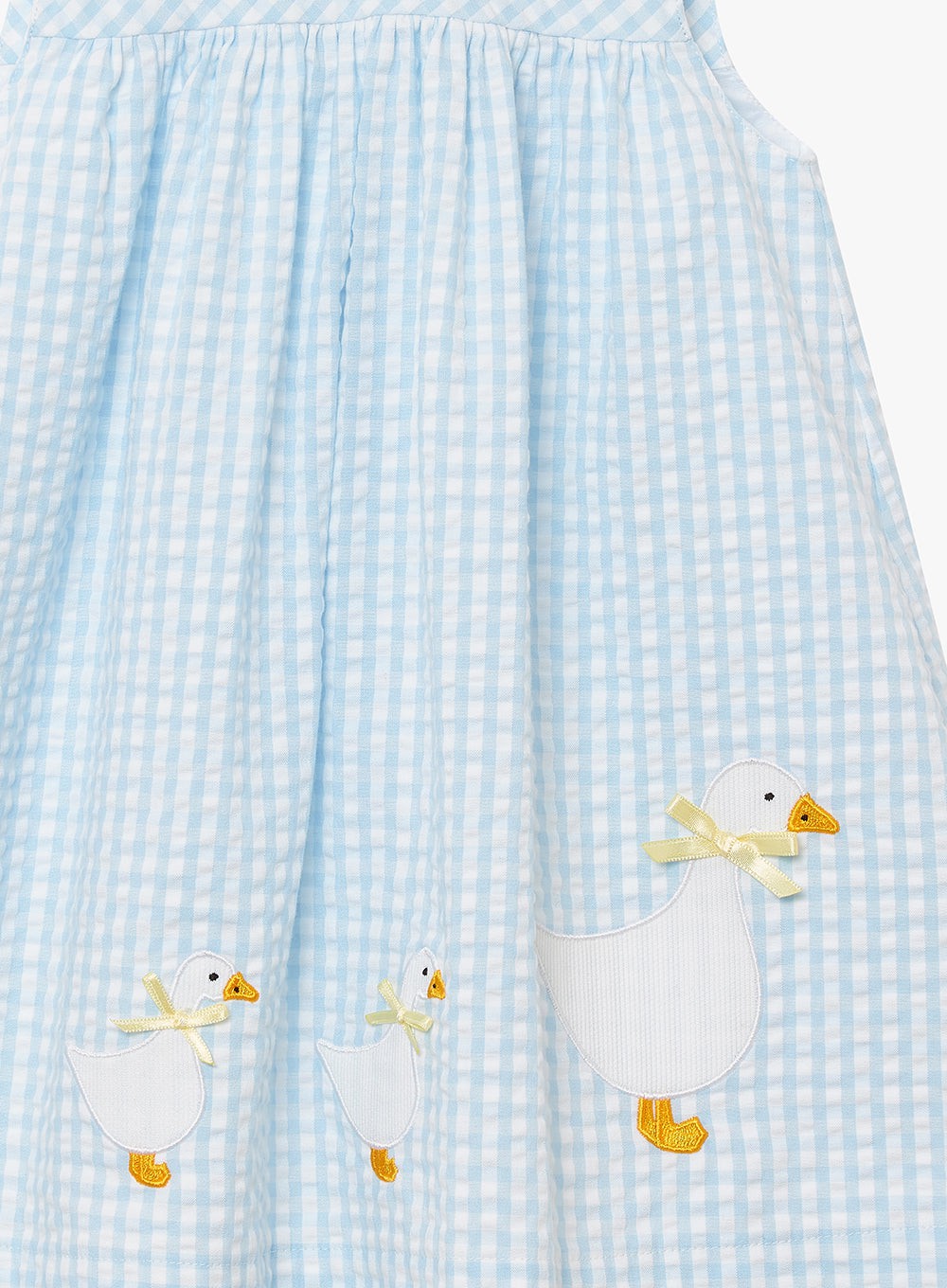 Confiture Dress Little Jemima Pinafore in Pale Blue Gingham